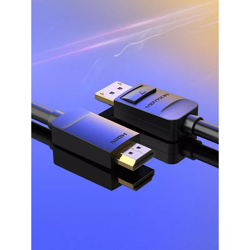Cable DP to HDMI 2M/BLACK Hadbh Vention