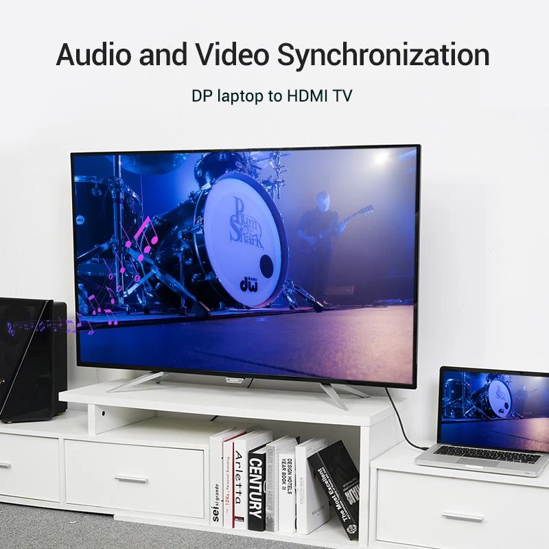 Cable DP to HDMI 2M/BLACK Hadbh Vention