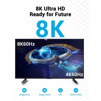 Cable HDMI 8K/10M Black Aanbl Vention