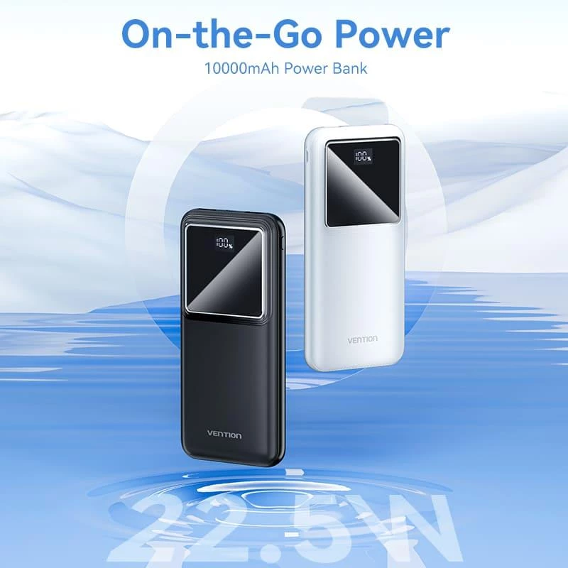 Power Bank USB 10000MAH 22.5W/BLACK FHKB0 Vention