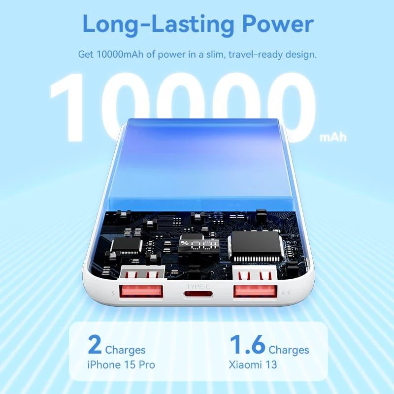 Power Bank USB 10000MAH 22.5W/BLACK FHKB0 Vention