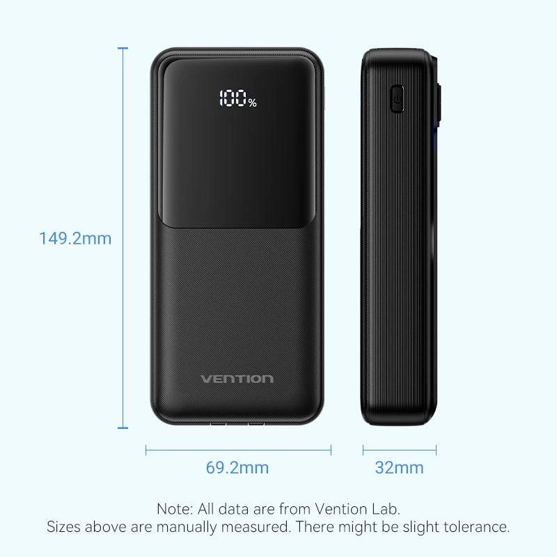 Power Bank USB 20000MAH 22.5W/WHITE FHPW0 Vention