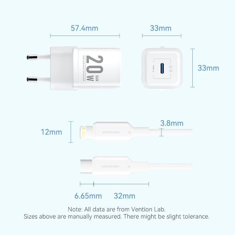 Mobile Charger Wall USB-C/20W TZ-FEPW0-EU-02 Vention