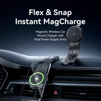 Mobile Charger Car MAGNETIC/WRL Black KSJB0 Vention