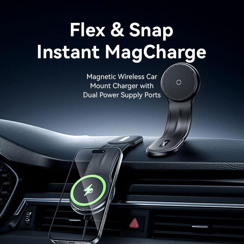 Mobile Charger Car MAGNETIC/WRL Black KSJB0 Vention