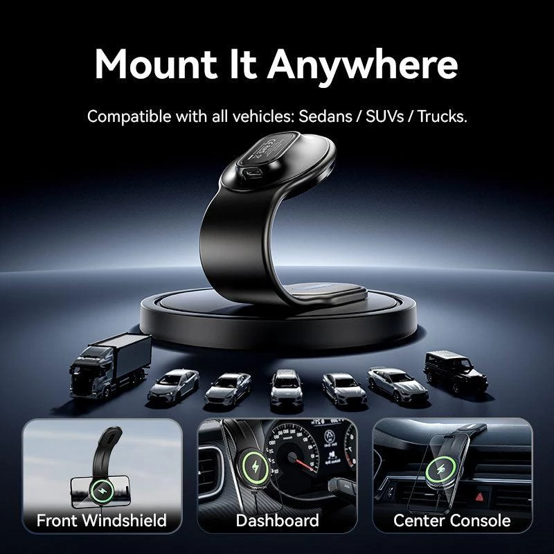 Mobile Charger Car MAGNETIC/WRL Black KSJB0 Vention