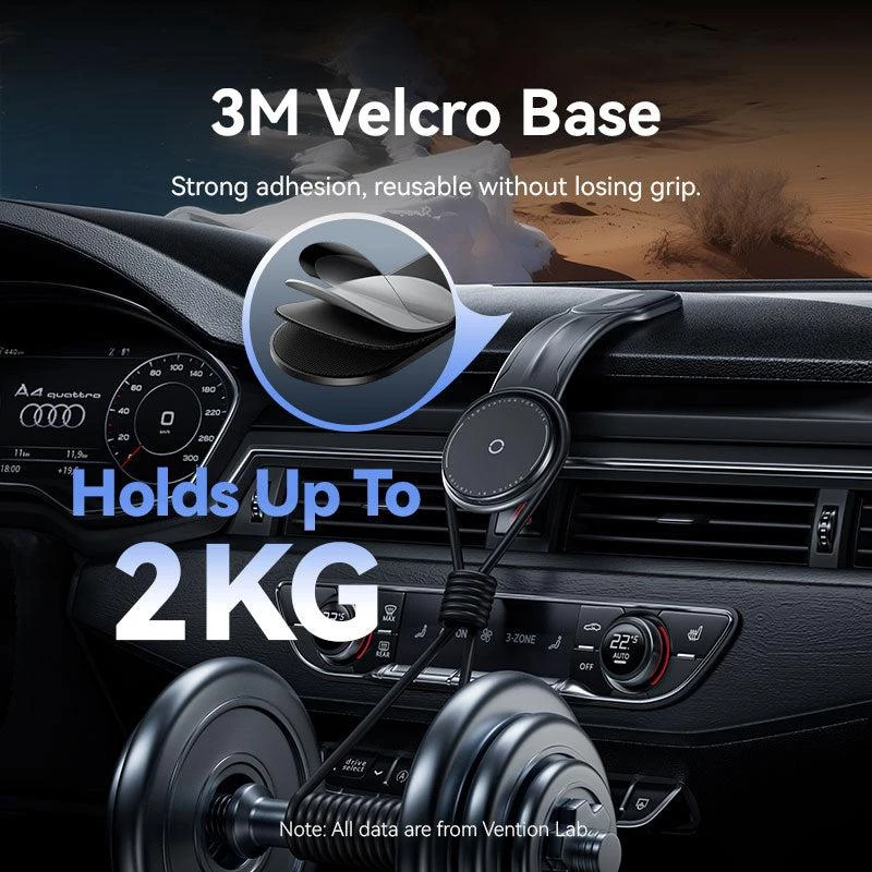 Mobile Charger Car MAGNETIC/WRL Black KSJB0 Vention