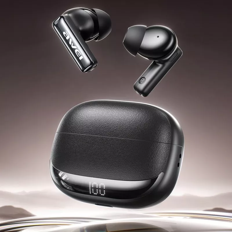 Awei Bluetooth headphones model ANC TA19 TWS with active noise cancellation, true wireless stereo, Bluetooth connectivity