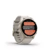 Smartwatch GARMIN Fenix 8 43 mm, 1.3 inch AMOLED 416×416, Touchscreen, Wi‑Fi, GPS, 32 GB, Gold case, Grey leather band