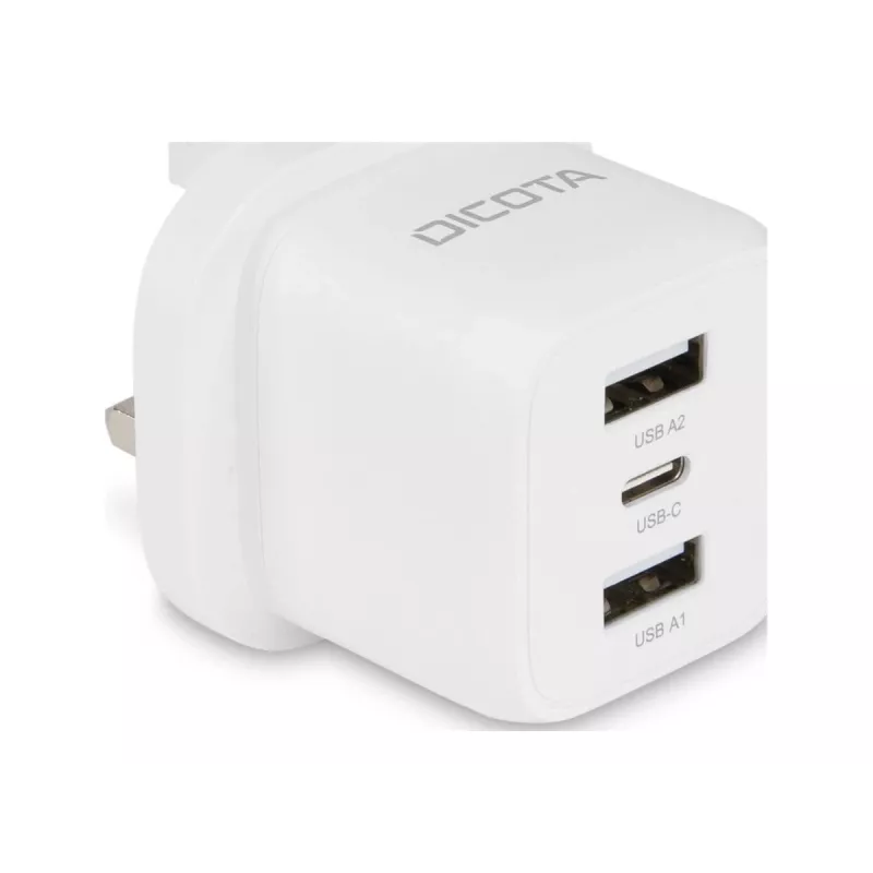 Dicota Power Supply - compact, Laptop - 32 Watt - 3 A - 3 Output Ports (USB-C, 2 x USB)