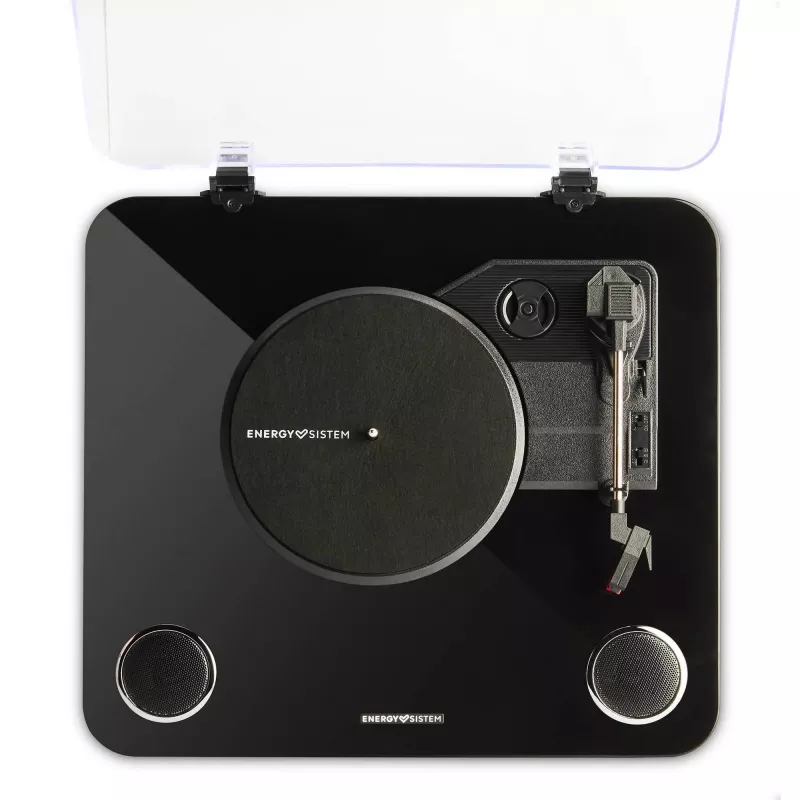 Belt-drive audio turntable Energy Sistem BlackSpin Black Transparent 33 45 78 RPM