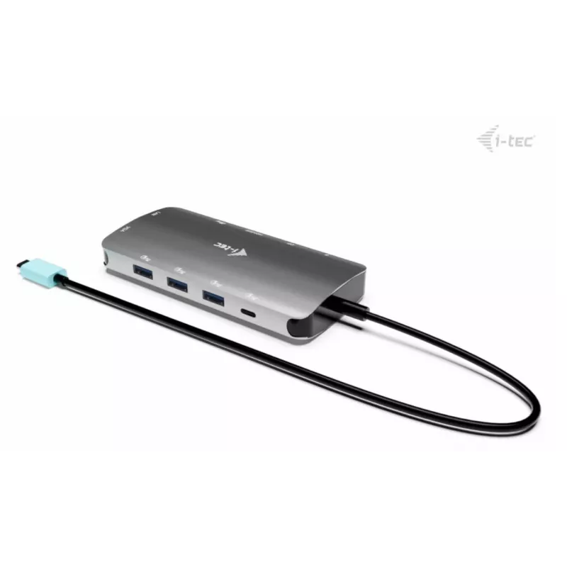 Docking Station ITEC i-tec USB-C Metal Nano 3x Display (DP, HDMI, VGA) with Power Delivery 100 W, 4x USB-A, Gigabit Ethernet