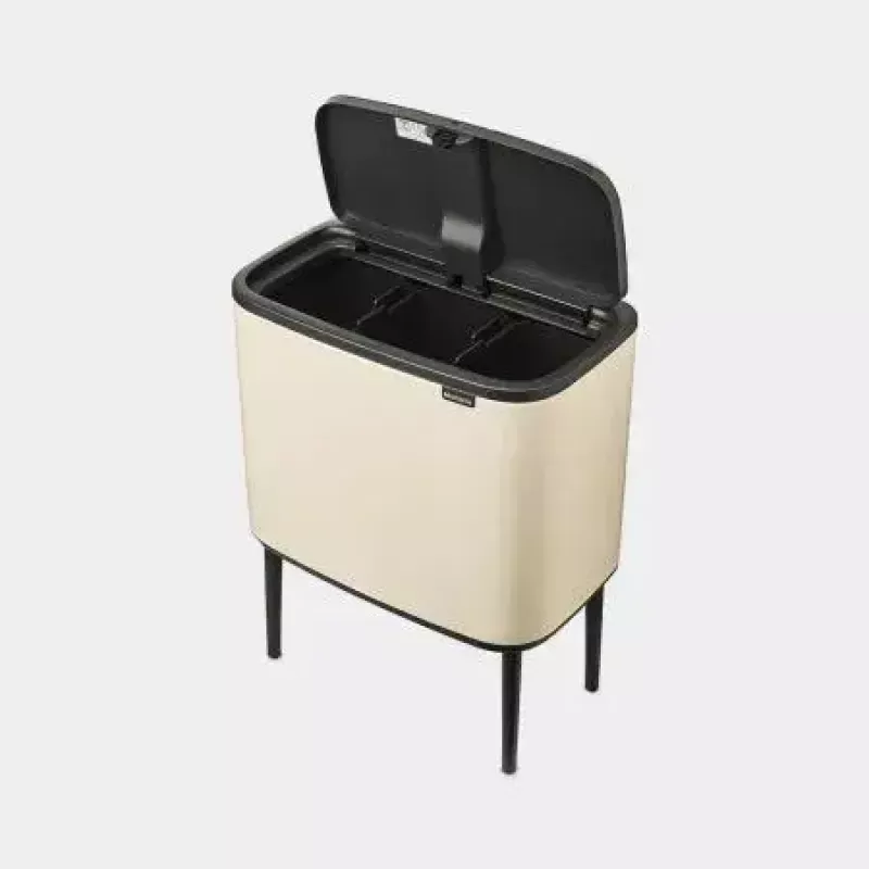 Brabantia Bo Touch Bin 33 L 3 baskets Beige Width 540 mm Depth 312 mm Height 680 mm