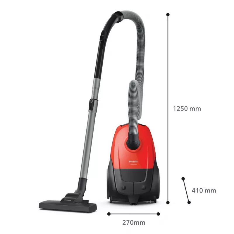 Cylinder vacuum Philips 1000 series XD1111/10, 800 W, dry cleaning, dust bag 3 L, HEPA, 77 dB
