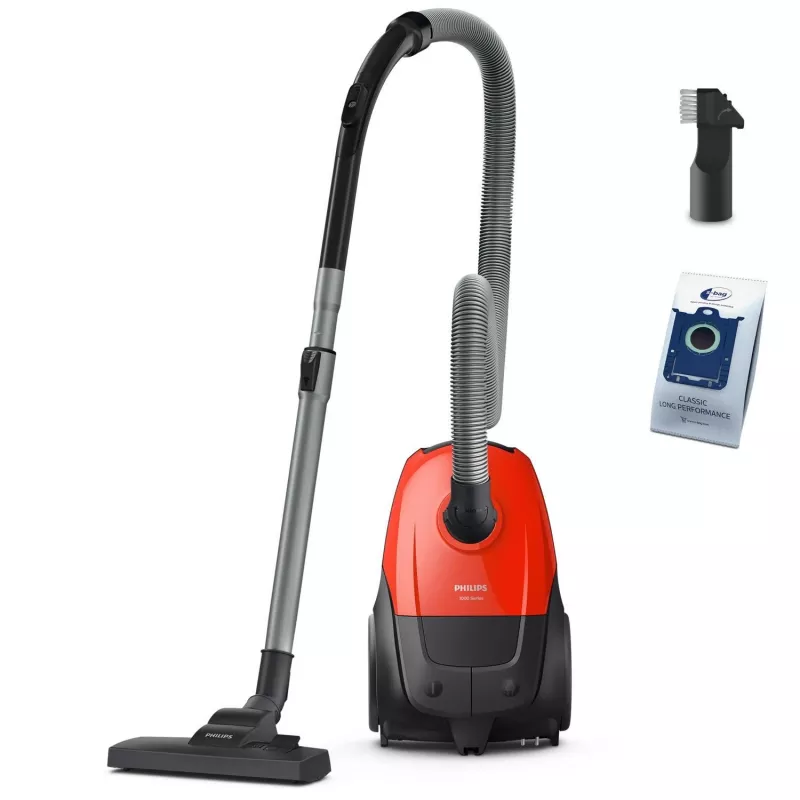 Cylinder vacuum Philips 1000 series XD1111/10, 800 W, dry cleaning, dust bag 3 L, HEPA, 77 dB
