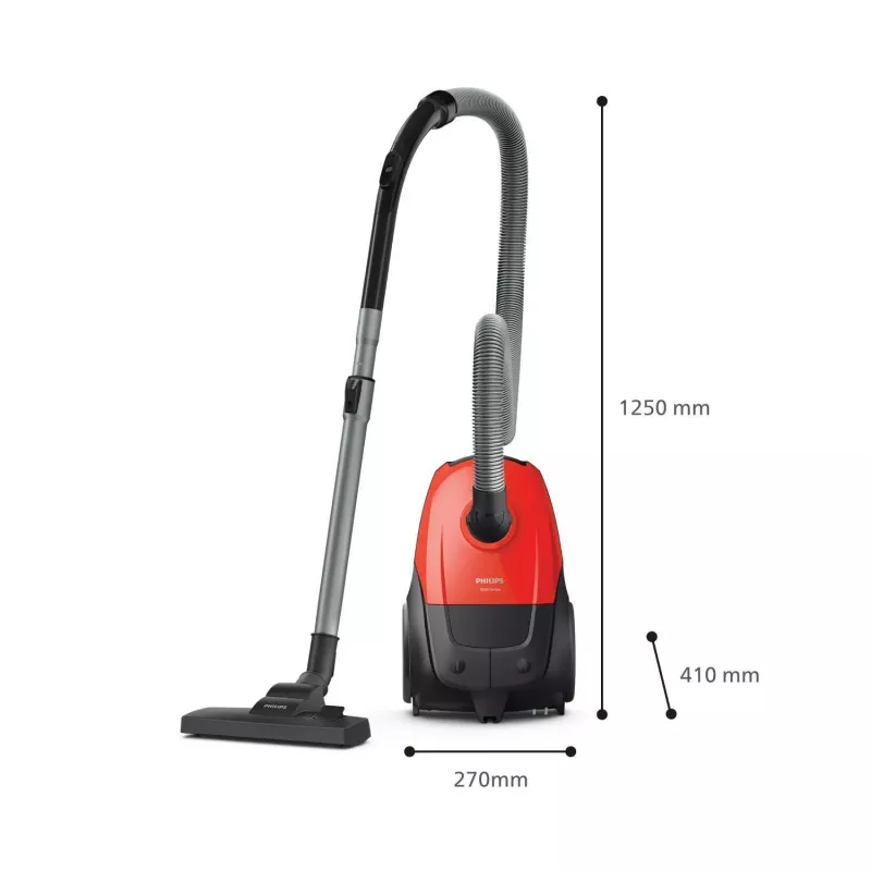 Cylinder vacuum Philips 1000 series XD1111/10, 800 W, dry cleaning, dust bag 3 L, HEPA, 77 dB
