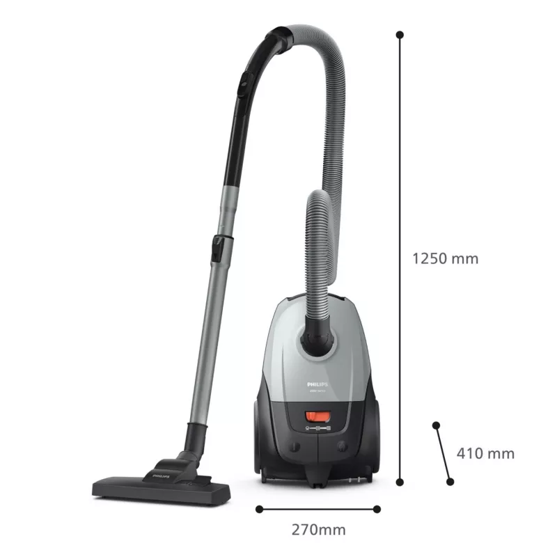 Cylinder vacuum Philips XD2142/12 — 850 W, 3 L dust bag, HEPA filter, dry cleaning