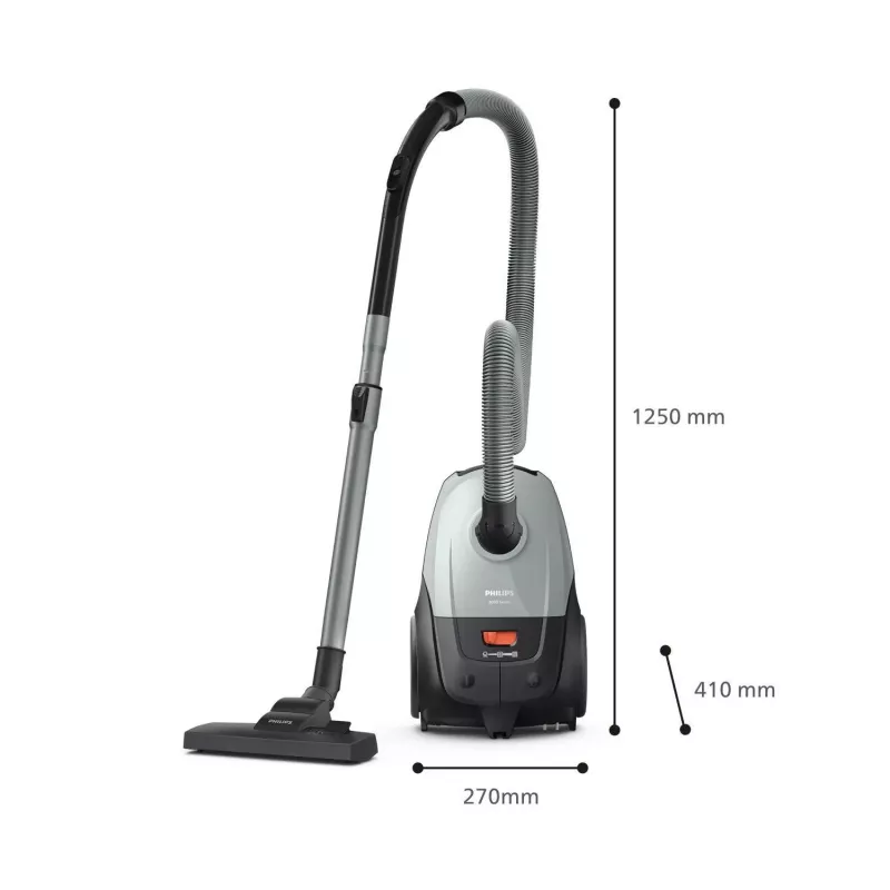 Cylinder vacuum Philips XD2142/12 — 850 W, 3 L dust bag, HEPA filter, dry cleaning