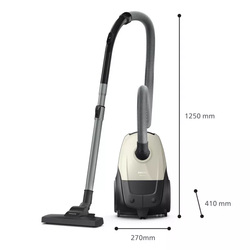 Vacuum Cleaner | PHILIPS | Input power 800 W | Dust capacity 3 L | Cylinder vacuum | Cleaning type Dry | Dust container Dust bag | Colour Black/Beige | XD1101/10