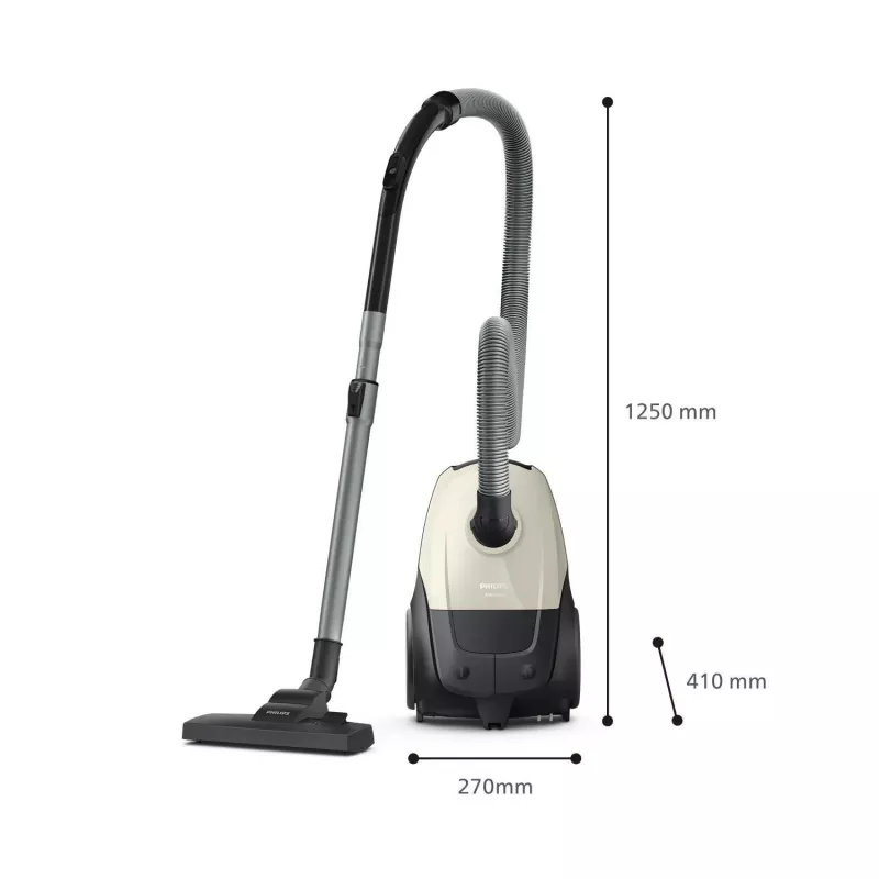 Vacuum Cleaner | PHILIPS | Input power 800 W | Dust capacity 3 L | Cylinder vacuum | Cleaning type Dry | Dust container Dust bag | Colour Black/Beige | XD1101/10