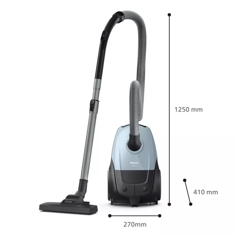 Cylinder vacuum Philips 2000 series XD1142/10 — 800 W, 3 L dust bag, HEPA filter, dry cleaning