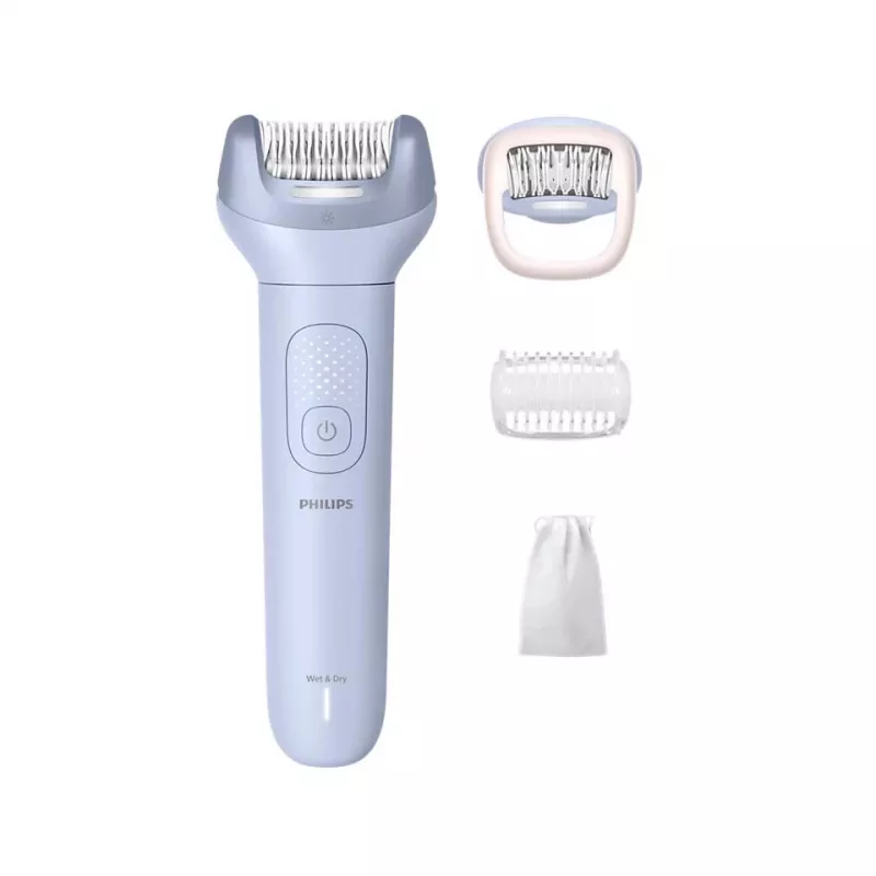 Epilator Philips 8000 Series BRE708/00 — cordless wet & dry, 32 tweezers, 2 speeds, blue