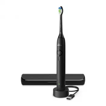 Rechargeable sonic toothbrush Philips 3100 series HX4033/32 — lithium‑ion battery, 1 handle, 1 brush head, Daily Care mode, black