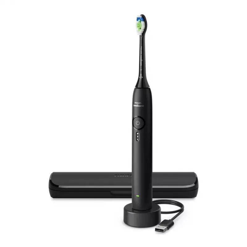 Rechargeable sonic toothbrush Philips 3100 series HX4033/32 — lithium‑ion battery, 1 handle, 1 brush head, Daily Care mode, black