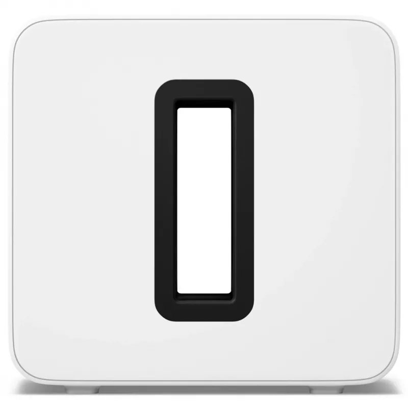 Active subwoofer Sonos Sub 4 — Class D amplifier, AC 110–240V, 40.2×15.8×38.9 cm, Black or White