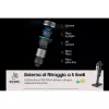 Stick vacuum Samsung VS20C9554TK — Battery, Lithium‑Ion, 580 W, Bagless 0.8 L, Cyclonic, Black