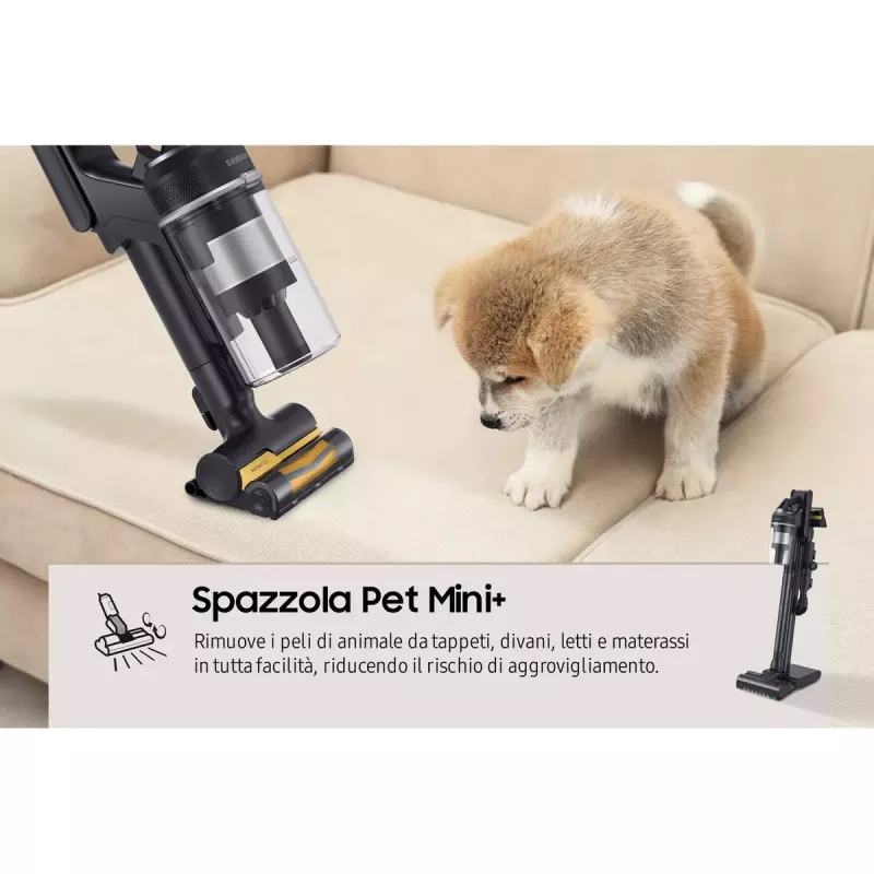 Stick vacuum Samsung VS20C9554TK — Battery, Lithium‑Ion, 580 W, Bagless 0.8 L, Cyclonic, Black