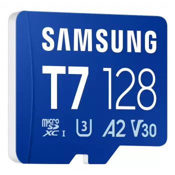 MicroSDXC memory card Samsung T7 128 GB UHS-I U3 V30 170 MB/s Blue