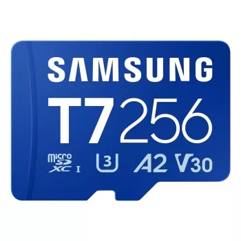 MicroSDXC memory card Samsung T7 256 GB UHS-I U3 V30 read 170 MB/s Blue