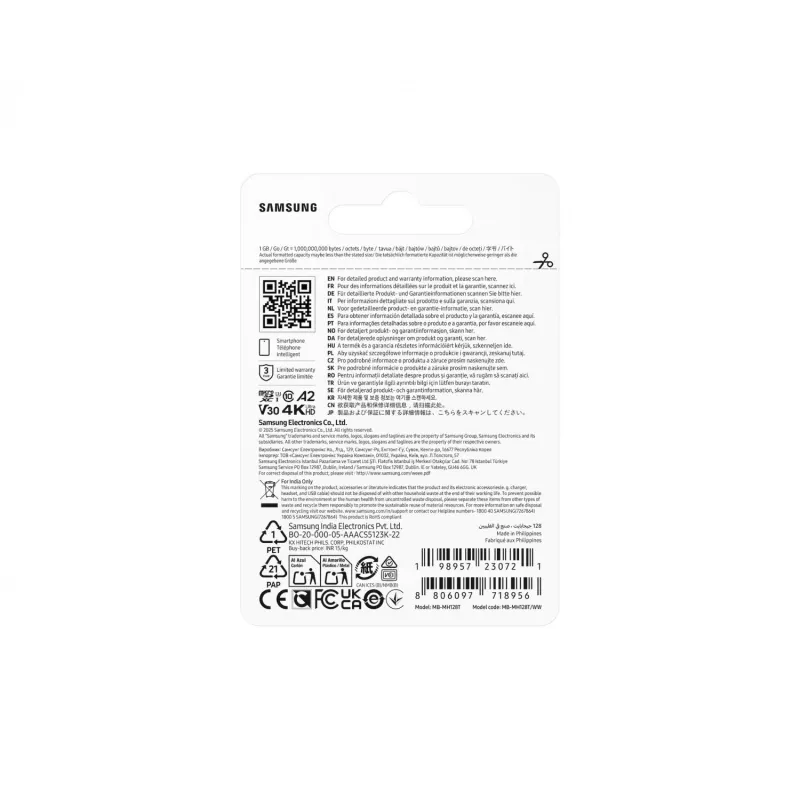 Memory card MB-MH128T/WW T9 microSD 128GB