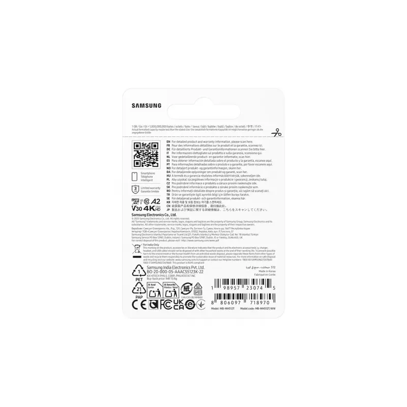 Memory card MB-MH512T/WW T9 microSD 512GB