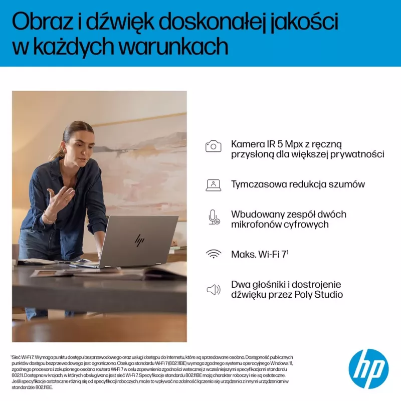 2-in-1 HP OmniBook X Flip NG AI 16-as0003nw laptop, 16 inch 3K OLED touchscreen, 32GB RAM, 1TB SSD, Windows 11 Home, Ultra 7 258V, Glacier Silver