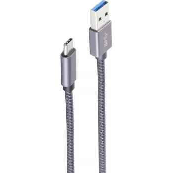USB cable ShiverPeaks Basic-S USB 3.2 Gen 2 2m USB A USB C Grey