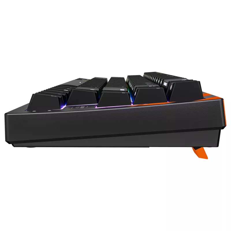 Mechanical gaming keyboard Cherry K5 PRO TMR COMPACT — 65% AZERTY, USB wired, RGB backlight, Black/Orange