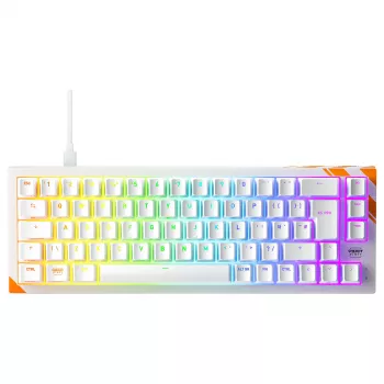 Mechanical Gaming Keyboard Cherry K5 Pro TMR Compact — 65% QWERTY USB Wired, RGB, Magnetic Switch, Orange/White