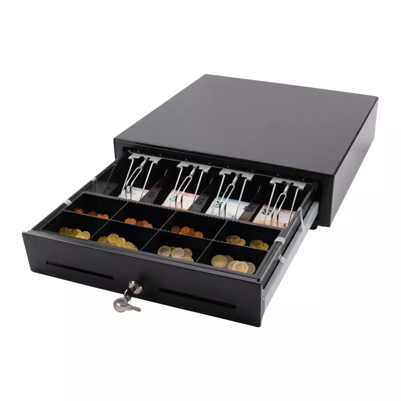 Electronic cash drawer Olympia LD 410A, metal housing, black, 415×410×104 mm