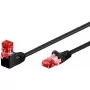 Network patch cable GOOBAY Cat6 0.25 m, U/UTP, RJ-45 to RJ-45, 90° angled, black