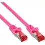 Patch Cable InLine S/FTP PiMF Cat6 250MHz RJ-45 to RJ-45 PVC copper pink 0.3 m