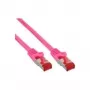 Patch Cable InLine Cat6 S/FTP PiMF 250MHz RJ45–RJ45 PVC pink 1.5m