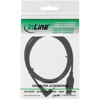 InLine USB 2.0 cable USB A male to Mini-USB B male, 90° up angled connectors, 1.5 m, black