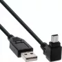 InLine USB 2.0 cable USB A male to Mini-USB B male, 90° up angled connectors, 1.5 m, black