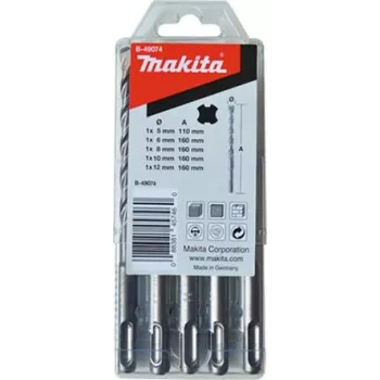 MAKITA B-49074 - HM drill bit set V-PLUS Nr. 3 for Combination Hammer HR2470 (50,0 / 100 mm Working Length | 5-piece) (B-49074)