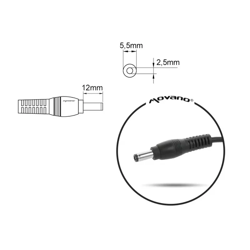 Notebook charger MITSU 20V 2A (5.5x2.5) compatible with MSI, Medion, Lenovo