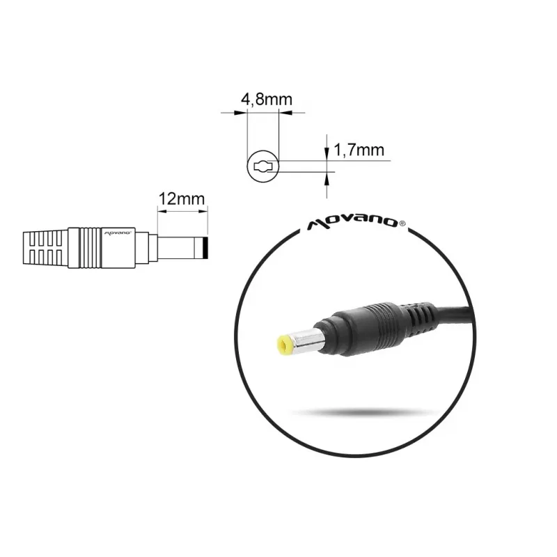 Notebook charger MITSU 10.5V 4.3A (4.8×1.7 mm) for Sony laptops
