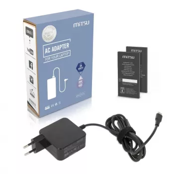 MITSU AC Adapter USB-C 45 W Type-C (Black) — 45W USB-C power adapter for portable devices