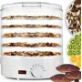 Extralink Home Large Food Dehydrator for Mushrooms, Fruit, Vegetables and Herbs Powerful Pro 500W + 5 Trays 27cm White